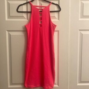 Victoria Secret Sport Womens Small Pink Ribbed Bodycon Dress
